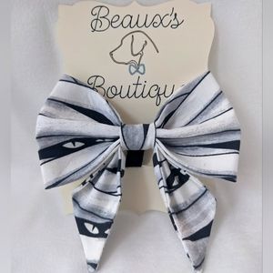 Halloween dog bowtie (mummy)